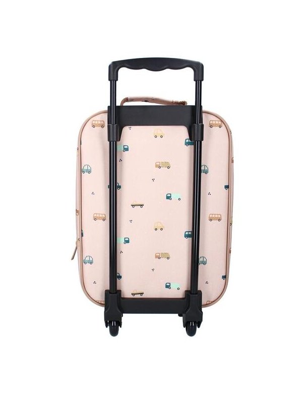 Valise à roulettes enfant beige -...