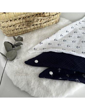 Foulard / chèche petit garçon en gaze de coton