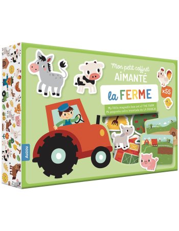 Mon petit coffret aimanté - La ferme - Auzou