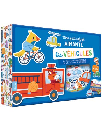 Mon petit coffret aimanté - Les véhicules - Auzou