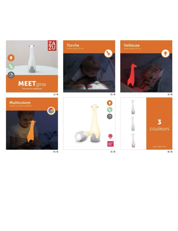 Veilleuse lampe torche - Gina la...