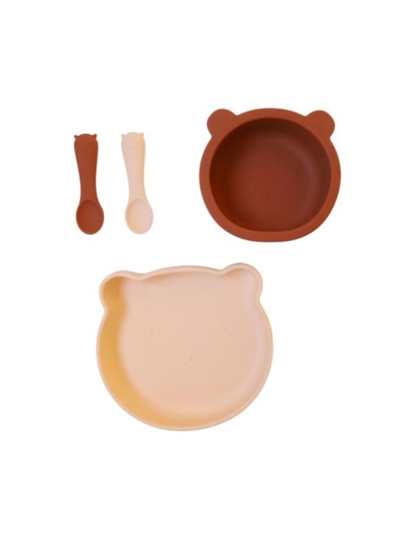 Coffret premier repas bébé silicone - Petit déj - Pause goûter - Le petit souk