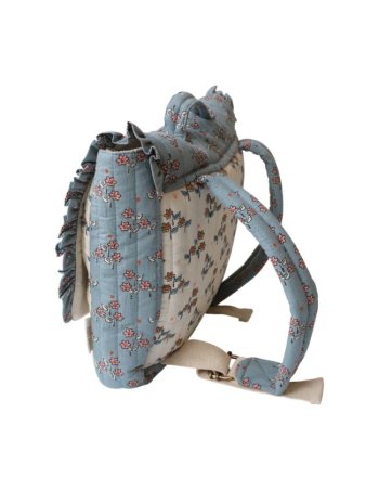 Cartable maternelle fleuri bleu - À la cueillette - Jolie saison - Le petit souk 2