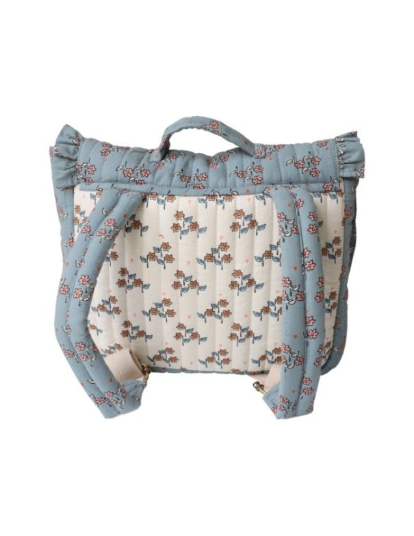 Cartable maternelle fleuri bleu - À...