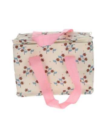 Lunch bag fleuri bleu - À...