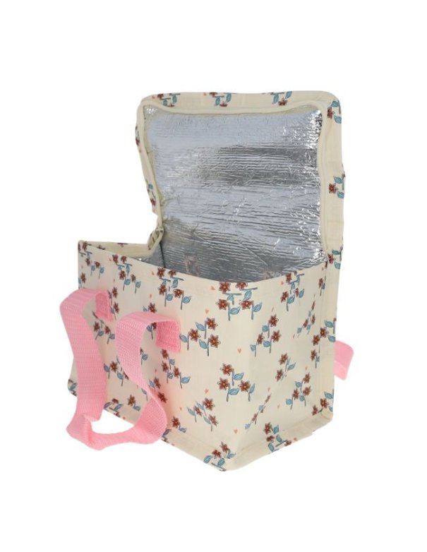 Lunch bag fleuri bleu - À la...