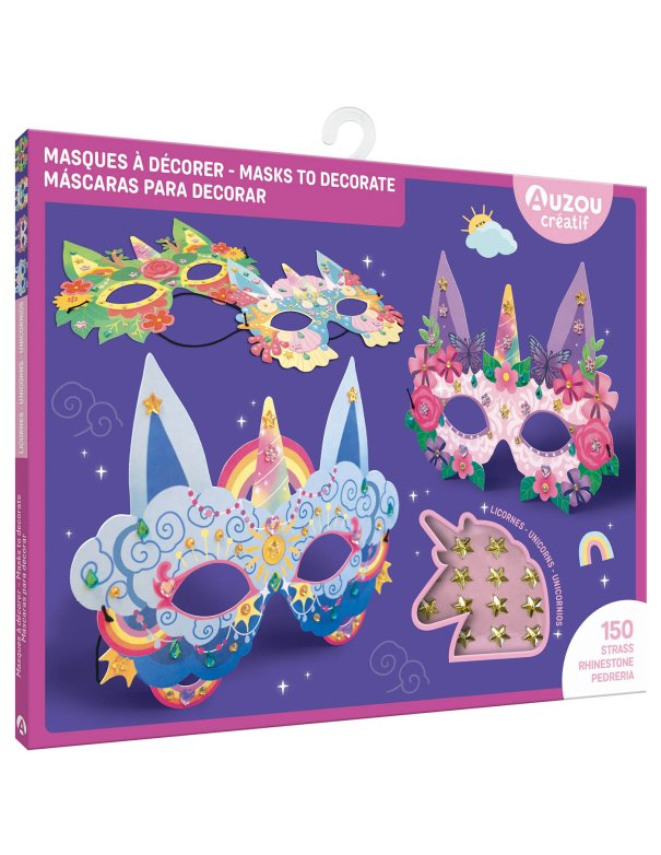 Ma pochette d'artiste -  Masque à décorer - Licornes