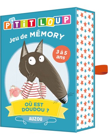 Jeu de cartes - P'tit loup - Jeu de mémory - Où est doudou ? (dès 3ans) - Auzou