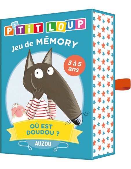 Jeu de cartes - P'tit loup - Jeu de mémory - Où est doudou ? (dès 3ans) - Auzou