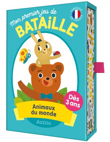 Jeu de cartes - Mon premier jeu de bataille - Animaux du monde (dès 3ans) - Auzou