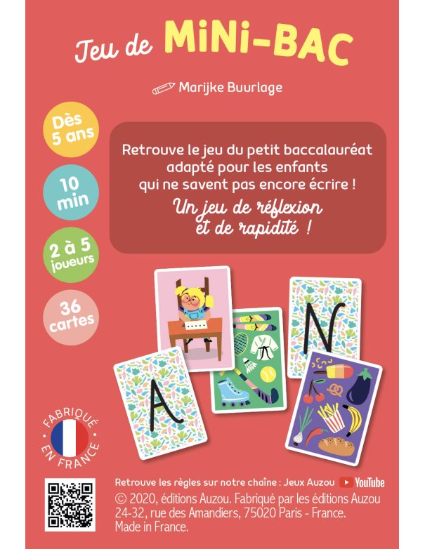 Jeu de cartes - Jeu du mini-bac (dès...