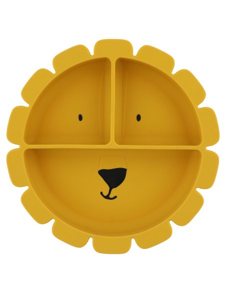 Assiette avec ventouse en silicone et compartiments - Mr. Lion - Trixie