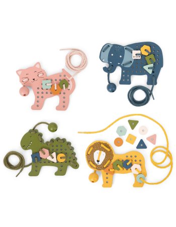 Jeux de laçage bois animaux - Trixie