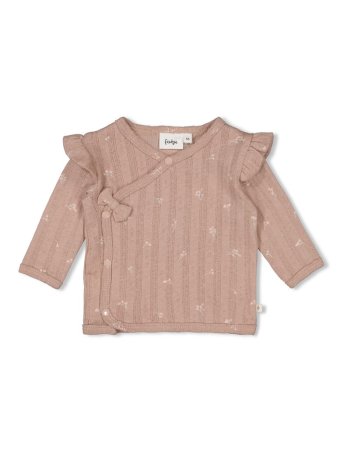 Chemise cache-cœur en côtes ajourées - Delicate Flower - Feetje