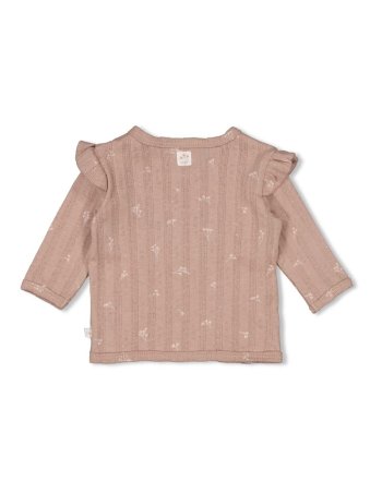 Chemise cache-cœur en côtes ajourées - Delicate Flower - Feetje 2