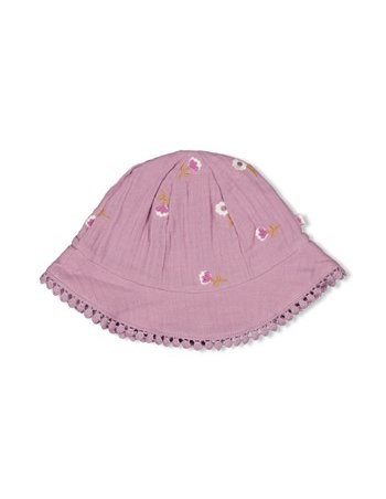 Chapeau de soleil en mousseline brodée - Flower Ranch - Feetje