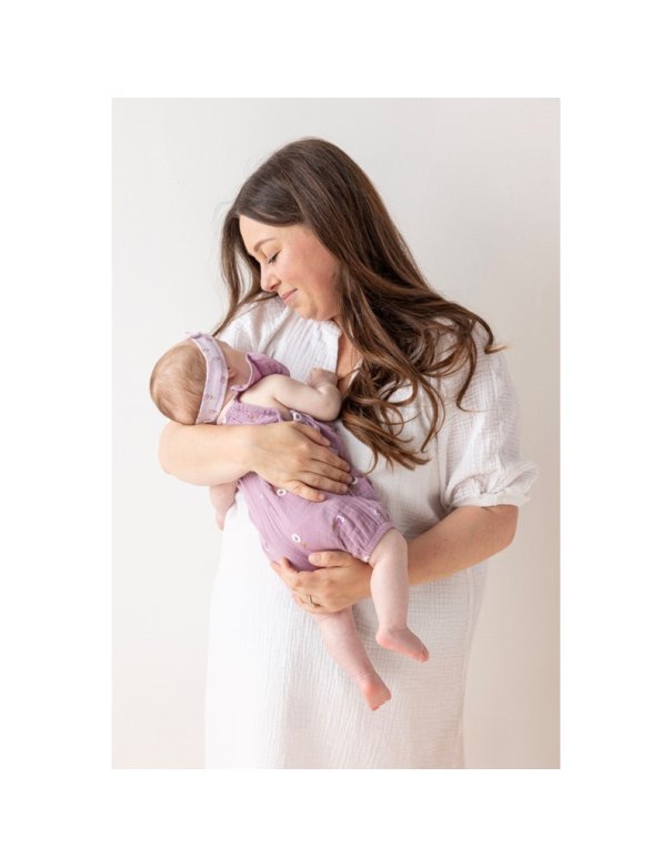 Combinaison en mousseline brodée -...