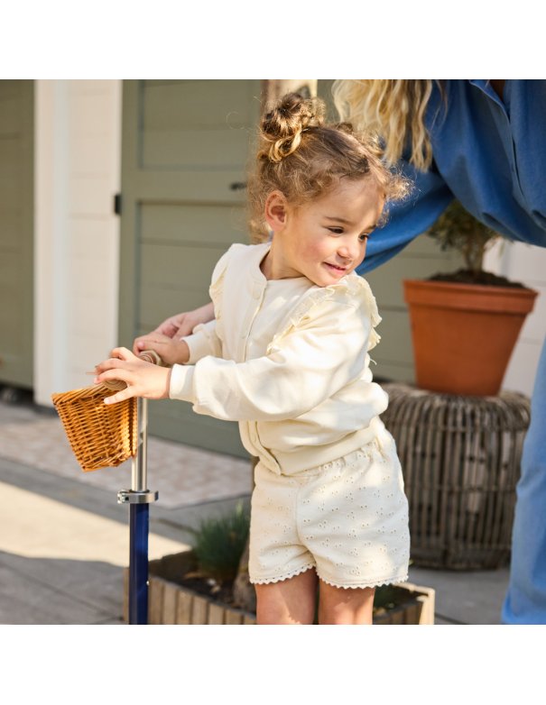 Short coton brodé écru - Dirkje