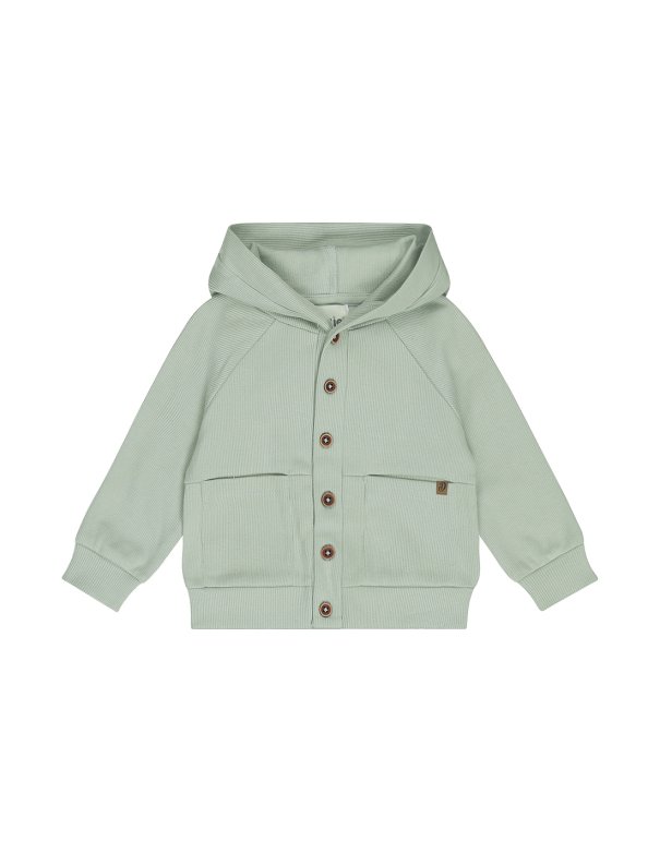 Gilet à capuche garçon - vert doux -...