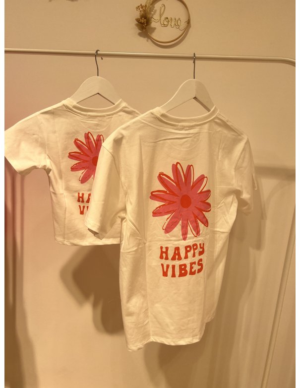 Tshirt imprimé HAPPY VIBES -...