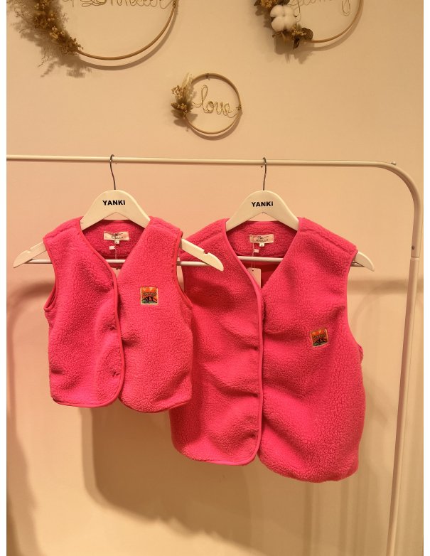 Gilet moumoute rose - Collection...