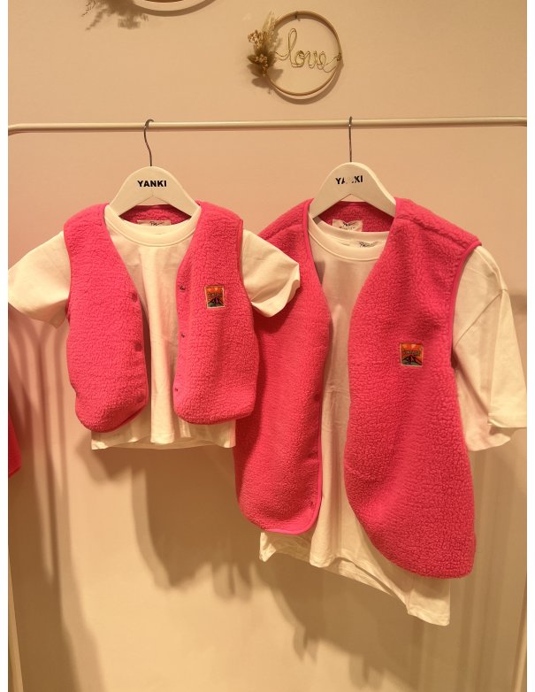 Gilet moumoute rose - Collection...