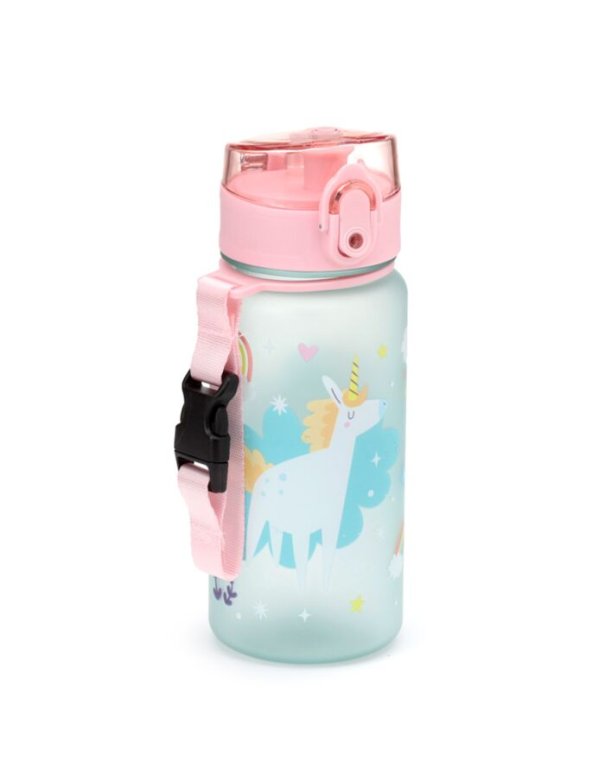 Gourde Enfant 350ml en Plastique Renforcé avec Couvercle à Bouton-poussoir - Unicorn Magic - Licorne