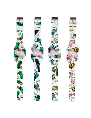 Montre Digitale en Silicone phosphorescent - Minecraft