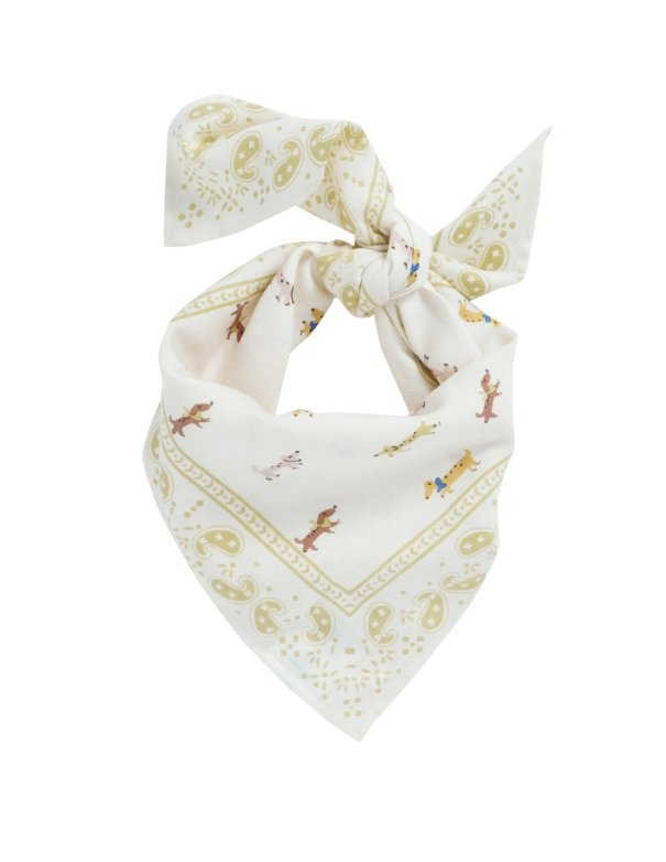 Foulard Indien Enfant - Teckel Ecru -...