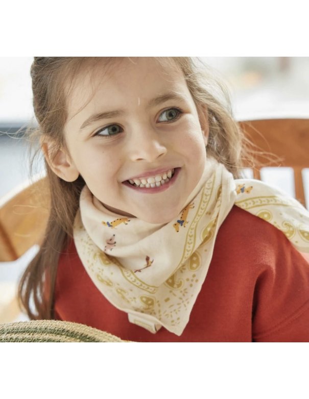 Foulard Indien Enfant - Teckel Ecru -...