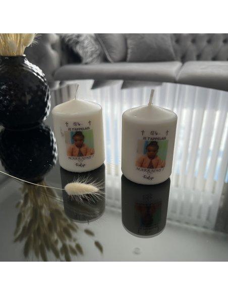 Bougie personnalisée parrain / marraine