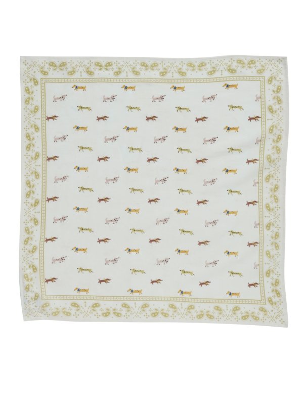 Foulard Indien Enfant - Teckel Ecru -...