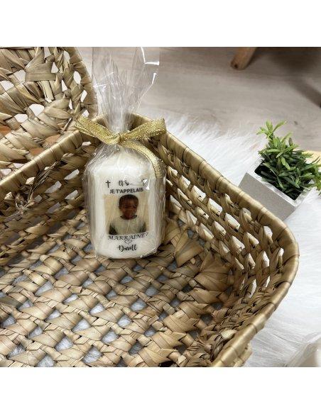 Bougie personnalisée parrain / marraine
