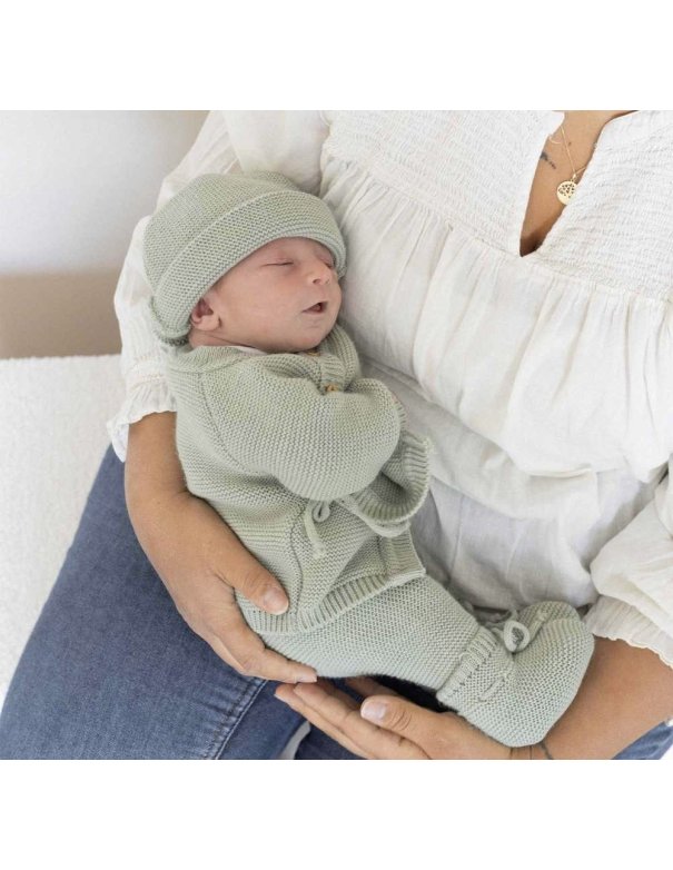 Brassière bébé maille - olive - Trois...