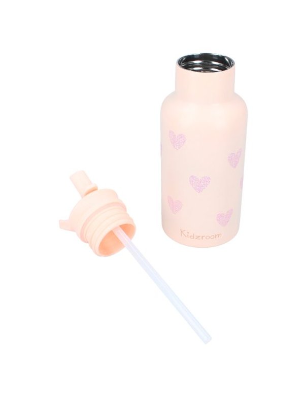 Gourde 350ml – Cœurs rose -Kidzroom