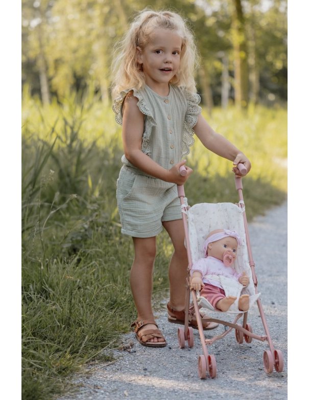 Poussette pour poupée en métal -...