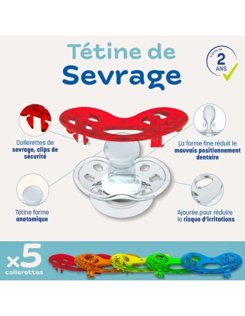 Tétine de sevrage - Couleur - Clipp