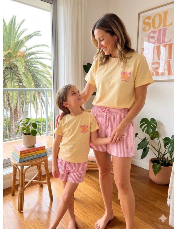 T-shirt SOLEIL Riviera - Look mère /...