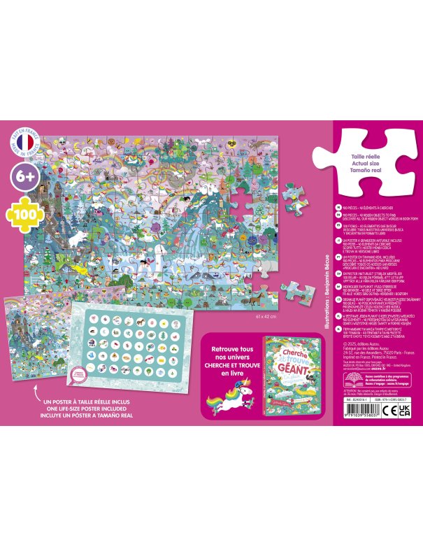 Puzzle cherche et trouve - Licorne -...