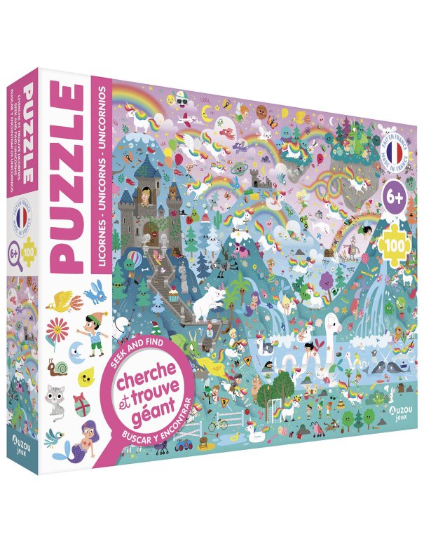 Puzzle cherche et trouve - Licorne - Auzou 6+