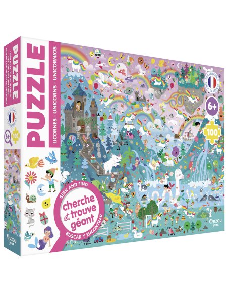 Puzzle cherche et trouve - Licorne - Auzou 6+