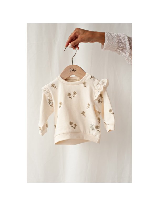 Sweat brodé à volants - Let Your...