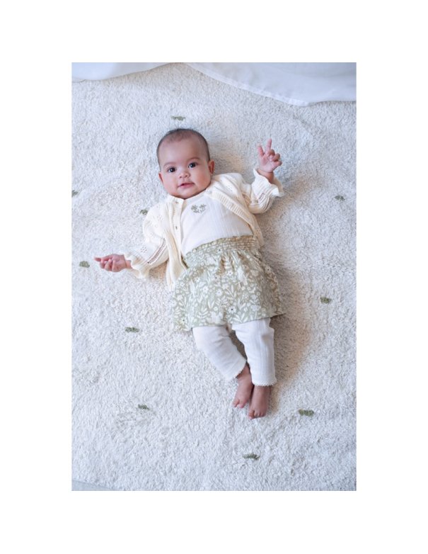 Leggings coton côtelé ajouré - Let...