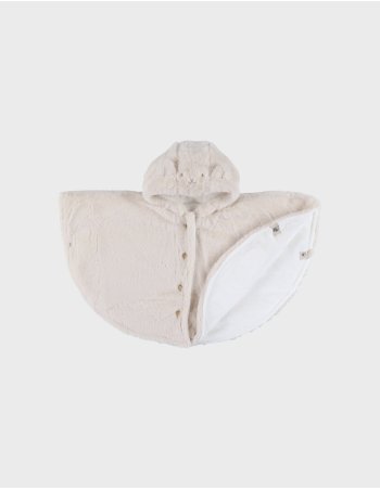 Poncho bébé beige,...