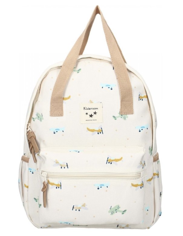 Sac à dos enfant avions écru à anses...