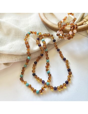 Collier bébé avec ambre et... 2