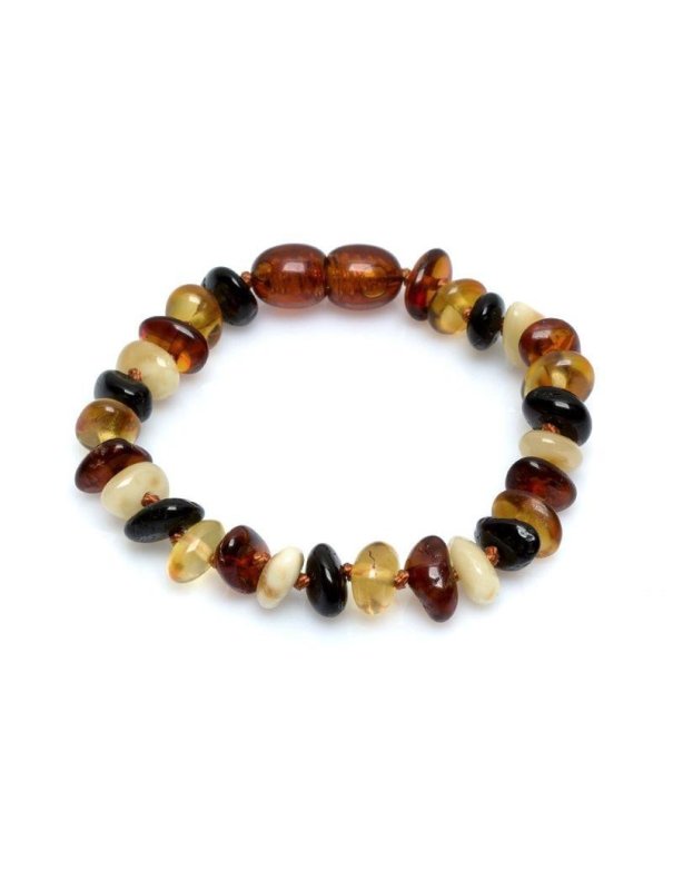 Bracelet bébé avec ambre multicolore...