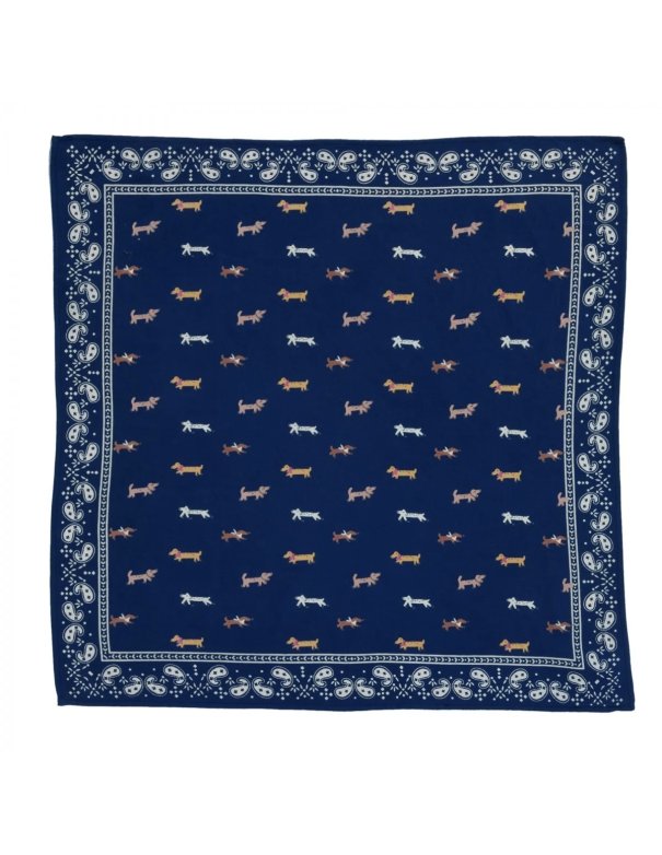 Foulard Indien Enfant -Teckel Indigo...