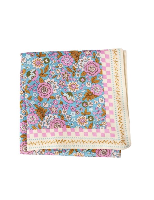 Foulard Indien Amaia Turquoise -...
