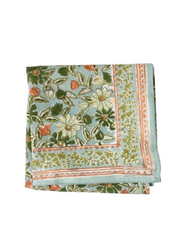 Foulard Indien Meera Blue Green -...